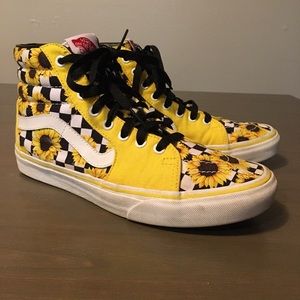 Custom Yellow Sunflower Vans